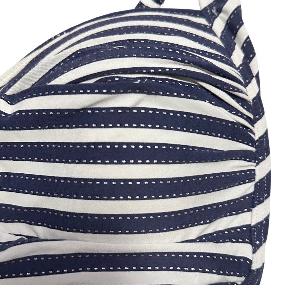 NipTuck One Piece Swimsuit 12 MultiFit Cup Striped Ruched Tummy Control Slimming - Picture 2 of 5